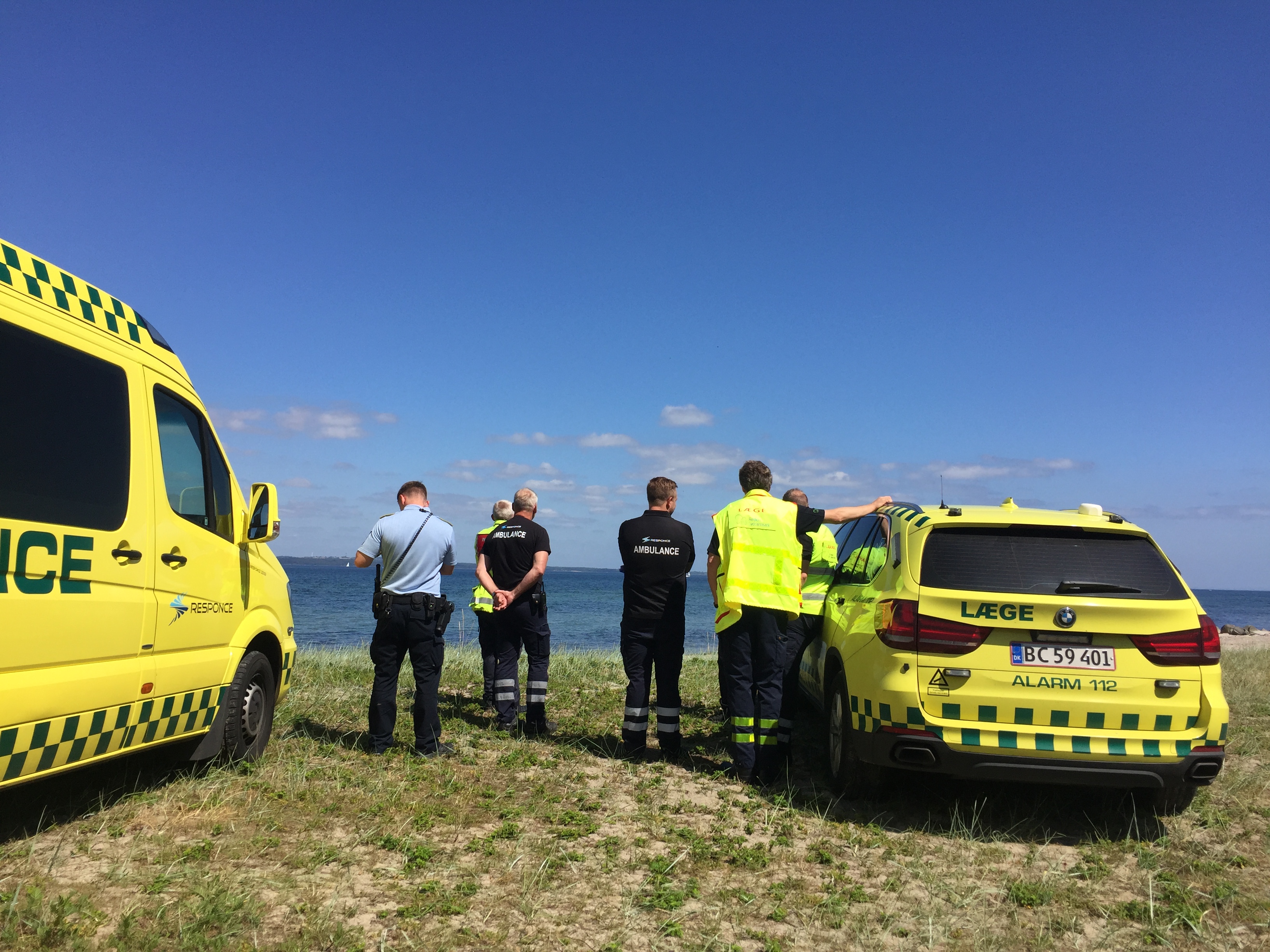 REDNINGSAKTION PÅ STRANDEN VED TRELDE NÆS