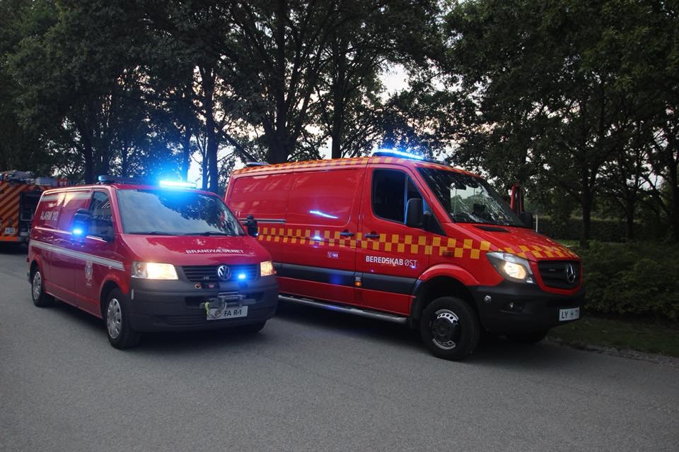 TREKANT BRAND HASTEDE TIL LYNGBY MED SPECIALREDSKAB
