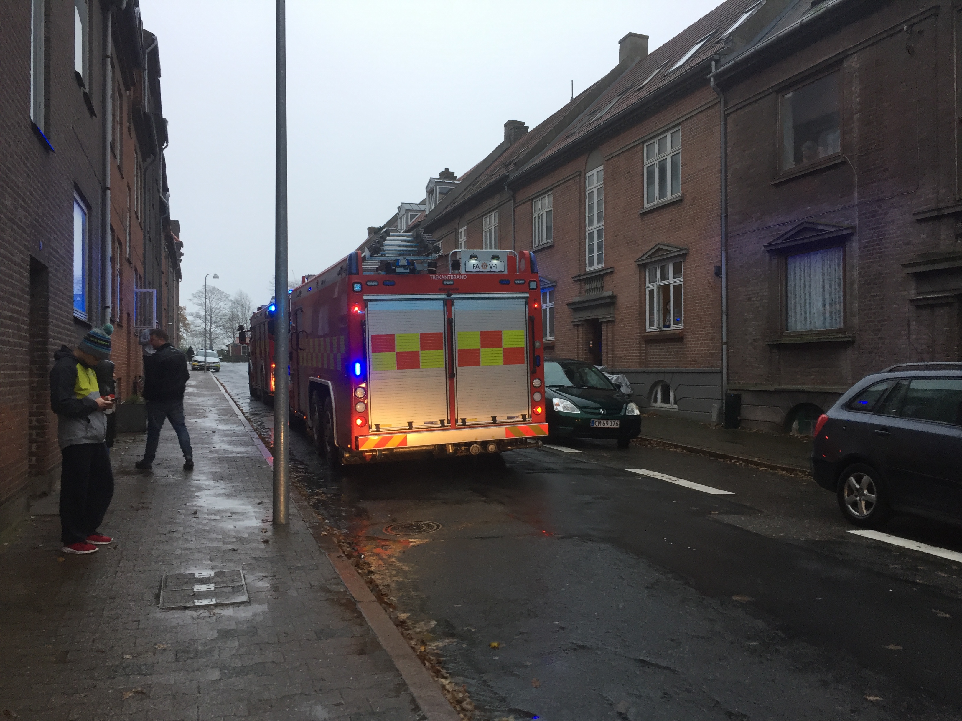 Brandvæsnet hastede til Falstersgade