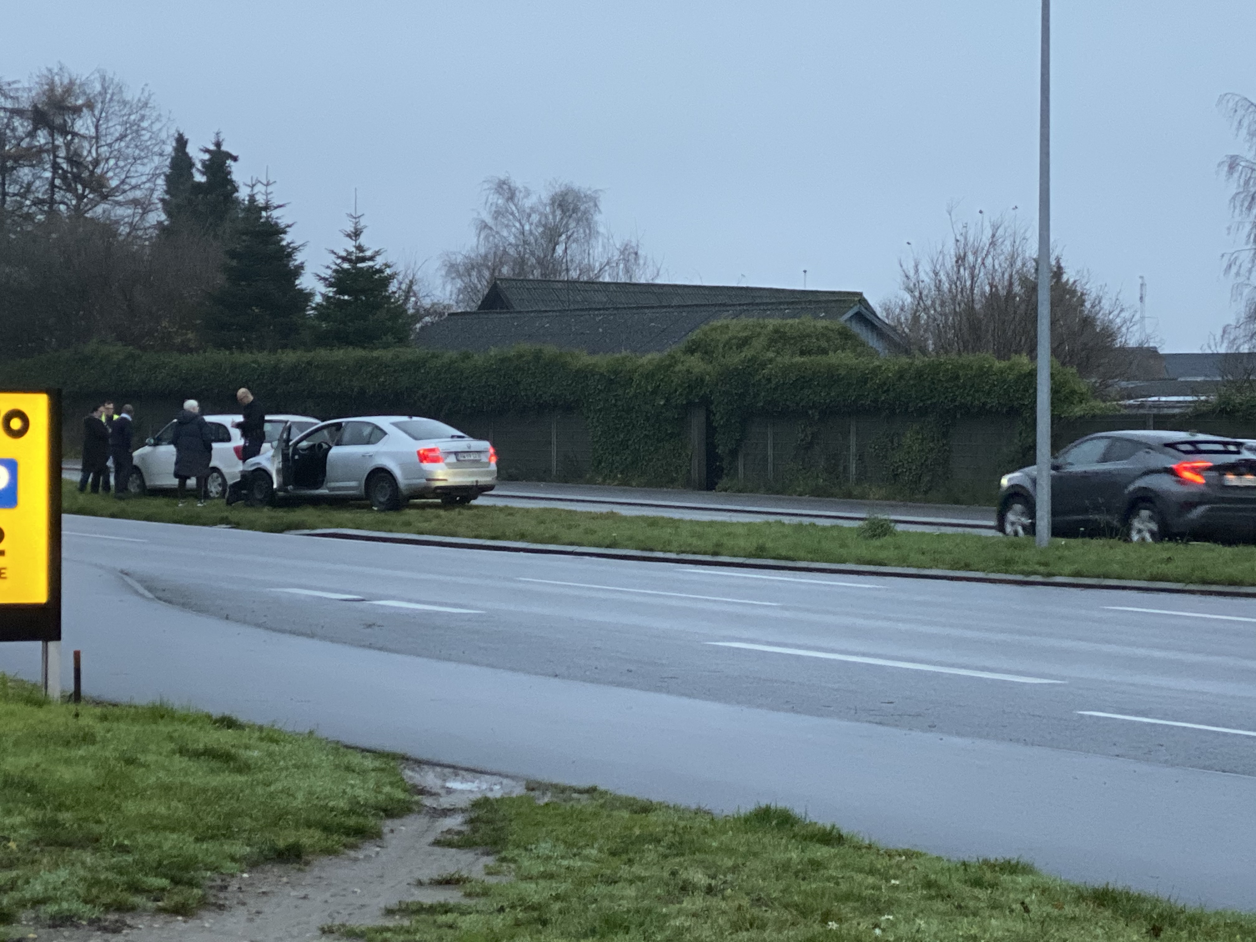Mindre trafikuheld på Snoghøj Landevej i morgentimerne
