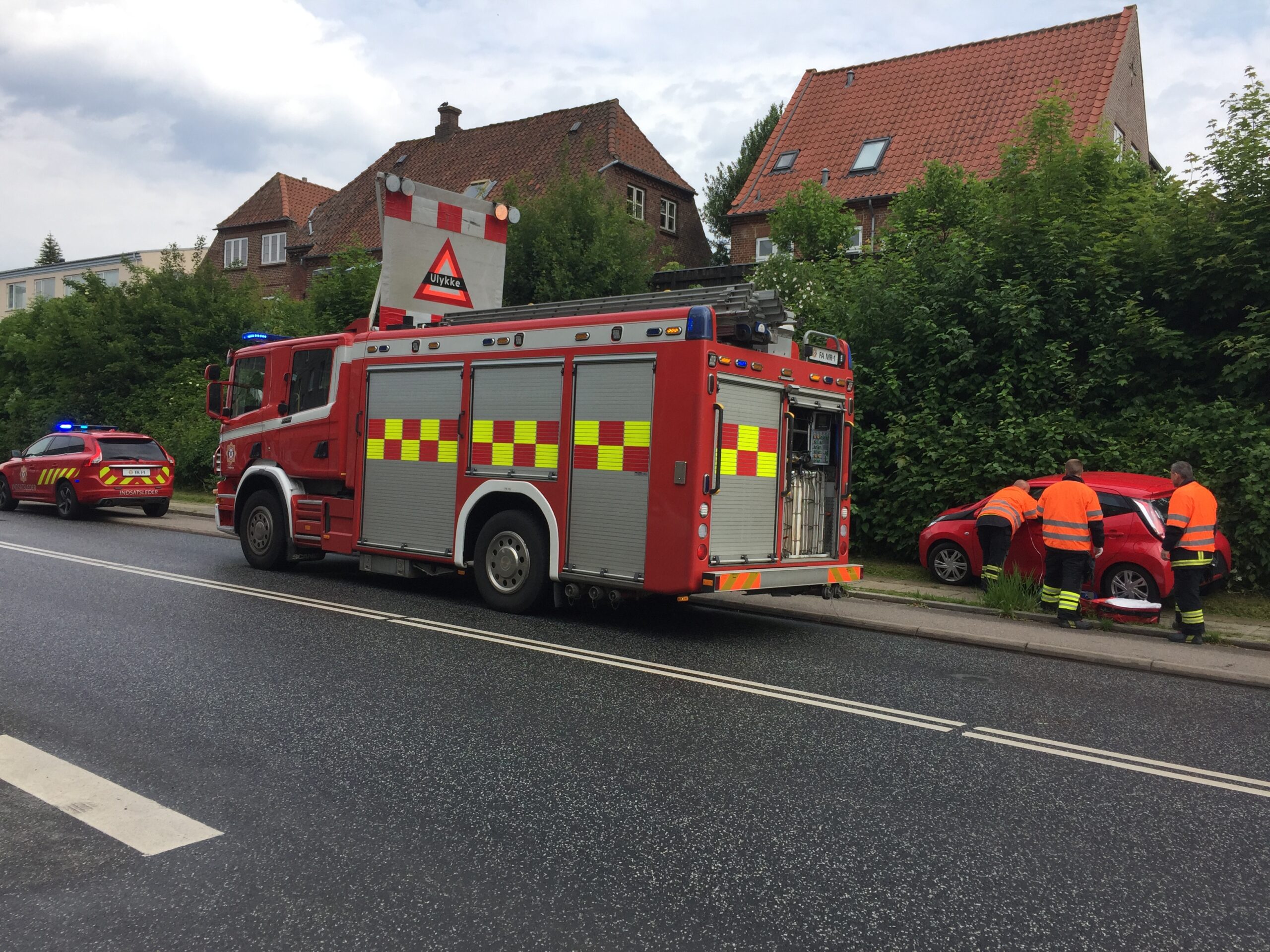 Bil kørt af vejen på Indre Ringvej