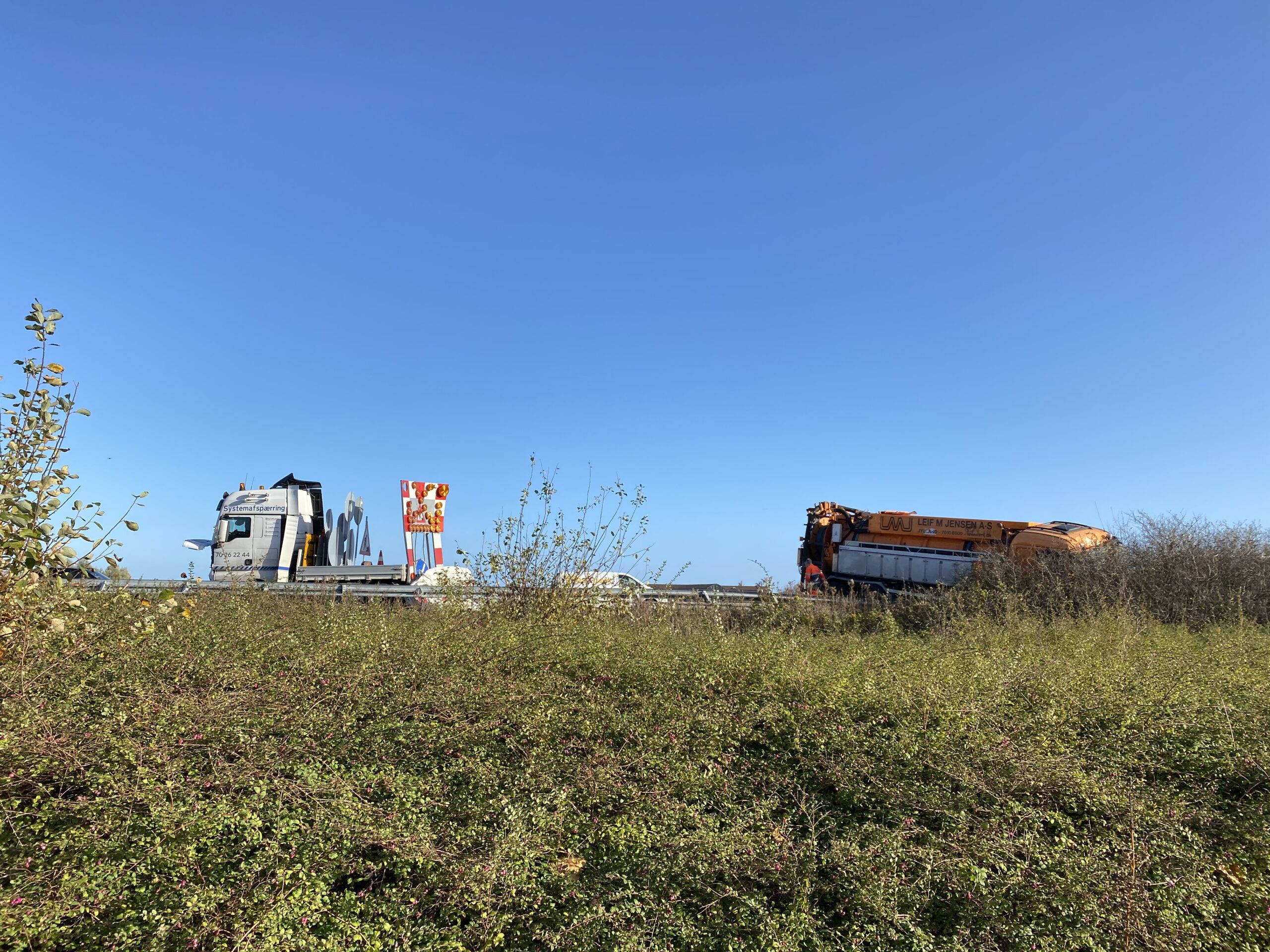 Uheld på motorvejen mod fyn