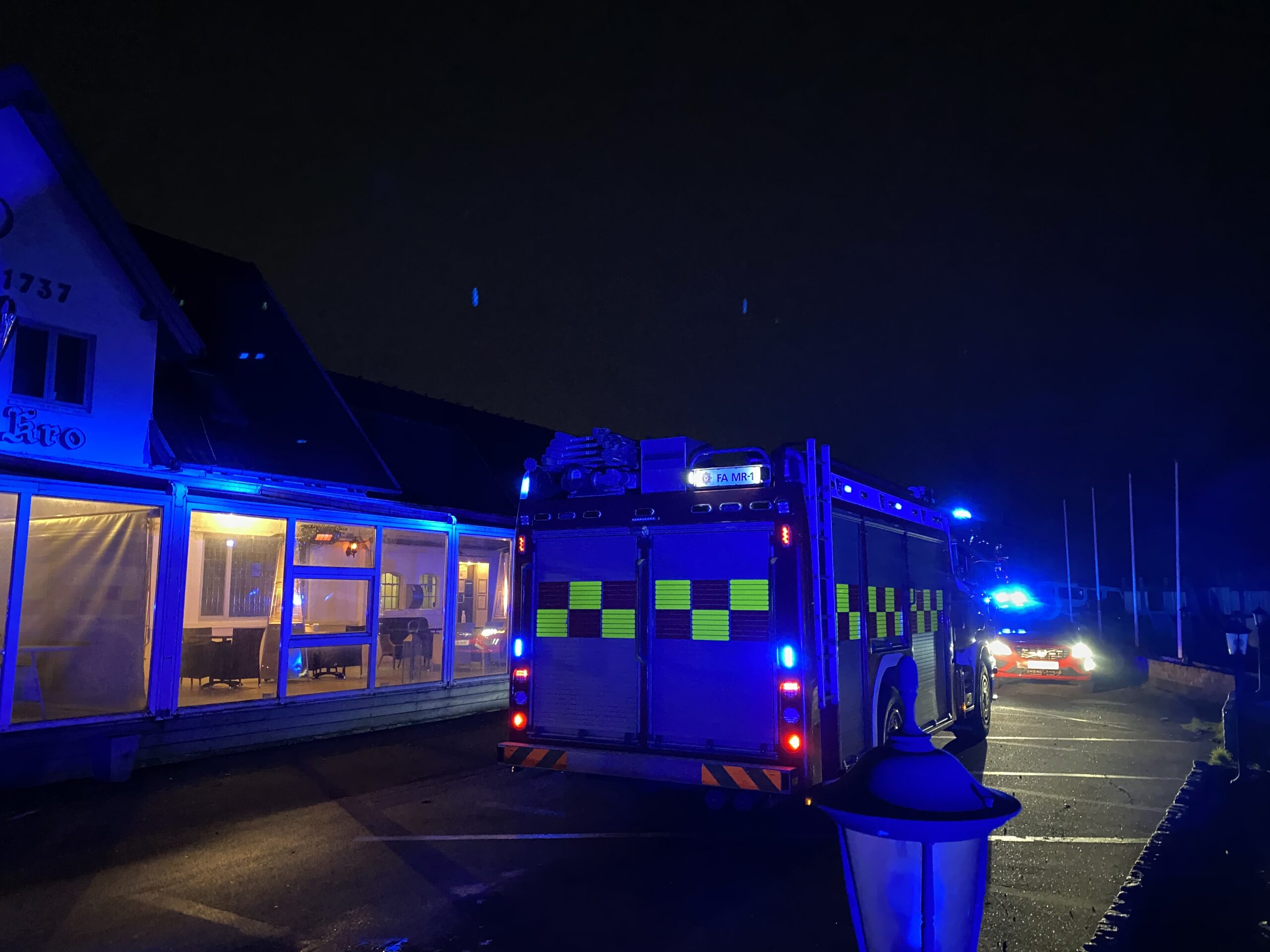 Melding om brand på Hejse Kro